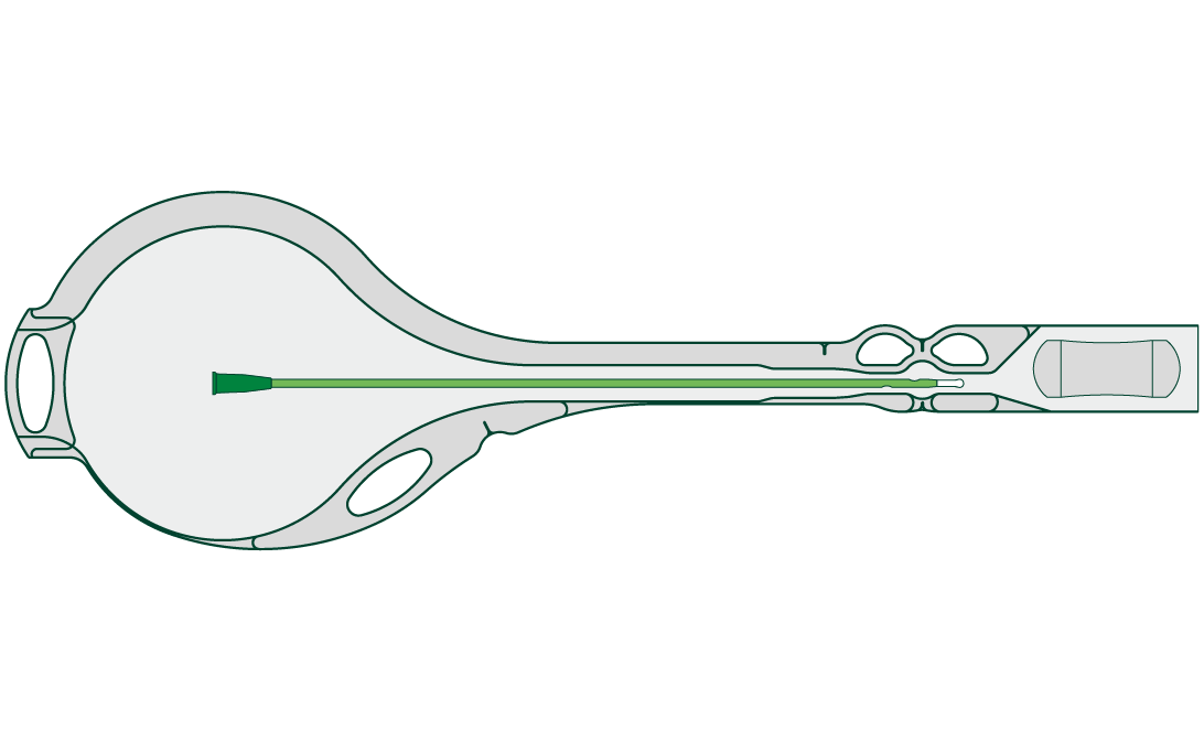 IQ Cath Katheter 43cm CH14 mit Urinbeutel
