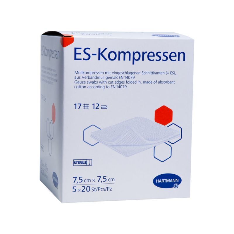 ES-Kompressen 7,5x7,5cm steril; 5x20 Stück von Paul Hartmann