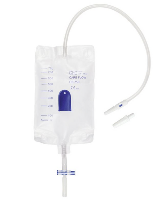 Beinbeutel 750ml 50cm steril; mit Schiebehahn