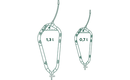 Rollibeutel 1,3l 12cm Schiebehahn